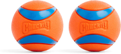 Ultra Ball Dog Toy - Medium Bouncy Fetch Balls for Dogs 20-60 Lbs - Made from Durable Rubber - Floating Water Pet Toys - Size Medium - 2.5-Inch Diameter - Pack of 2