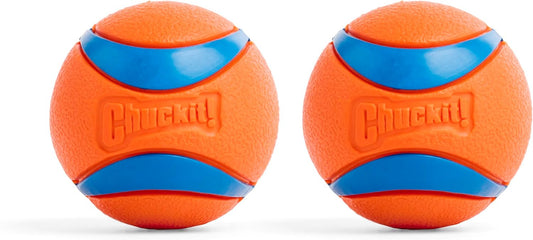 Ultra Ball Dog Toy - Medium Bouncy Fetch Balls for Dogs 20-60 Lbs - Made from Durable Rubber - Floating Water Pet Toys - Size Medium - 2.5-Inch Diameter - Pack of 2