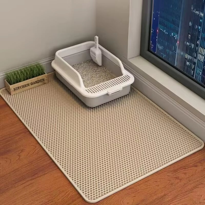 60CMX90CM Cat Litter Mat Waterproof Double Layer Pet Litter Box Mat Pet Toilet Cat Mat Nonslip Sand Cat Washable Mat Pet Clean