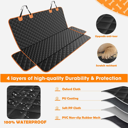 Dog Seat Cover for Back Seat Waterproof Dog Seat Covers for Cars, Car Seat Protector for Dogs, Nonslip Back Seat Cover for Trucks & SUV