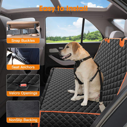 Dog Seat Cover for Back Seat Waterproof Dog Seat Covers for Cars, Car Seat Protector for Dogs, Nonslip Back Seat Cover for Trucks & SUV